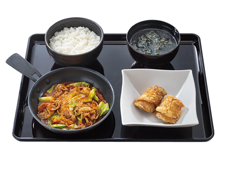 回鍋肉から揚げ定食
